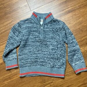 Gymboree 100% Cotton Gray 1/4 Zip Sweater Super Soft XS 4/5